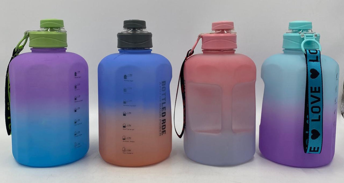 GENERIC Water Bottle 8025 Two Tone Plastic 2200ML 14 X 26CM Extra Large