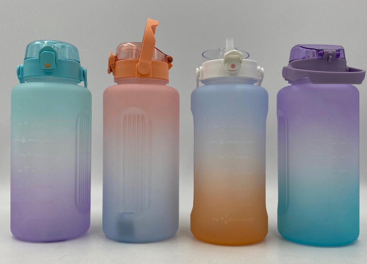 GENERIC Water Bottle 2215 Two Tone Plastic 2500ML 11.2 X 29.2CM Large / Blue Cap