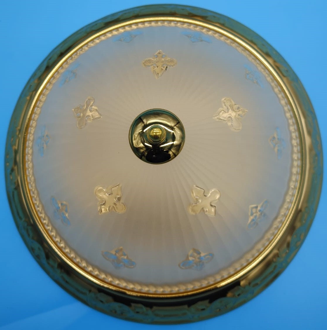 Light Fixture Ceiling 1081-2C Gd 12.5" 2-BULBS Gold