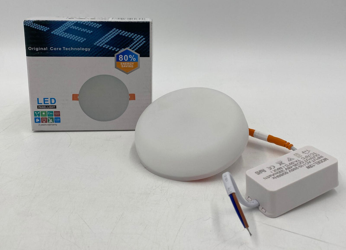 JORTAN Light LED Panel 12W JT-CP-12W Round White 6500K 110-265V
