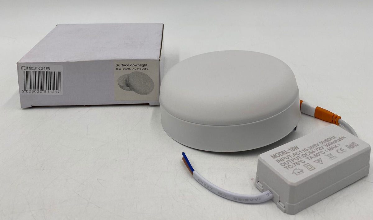 JORTAN Light LED Panel 18W JT-CD-18W Round White Surface 6500K 110-265V
