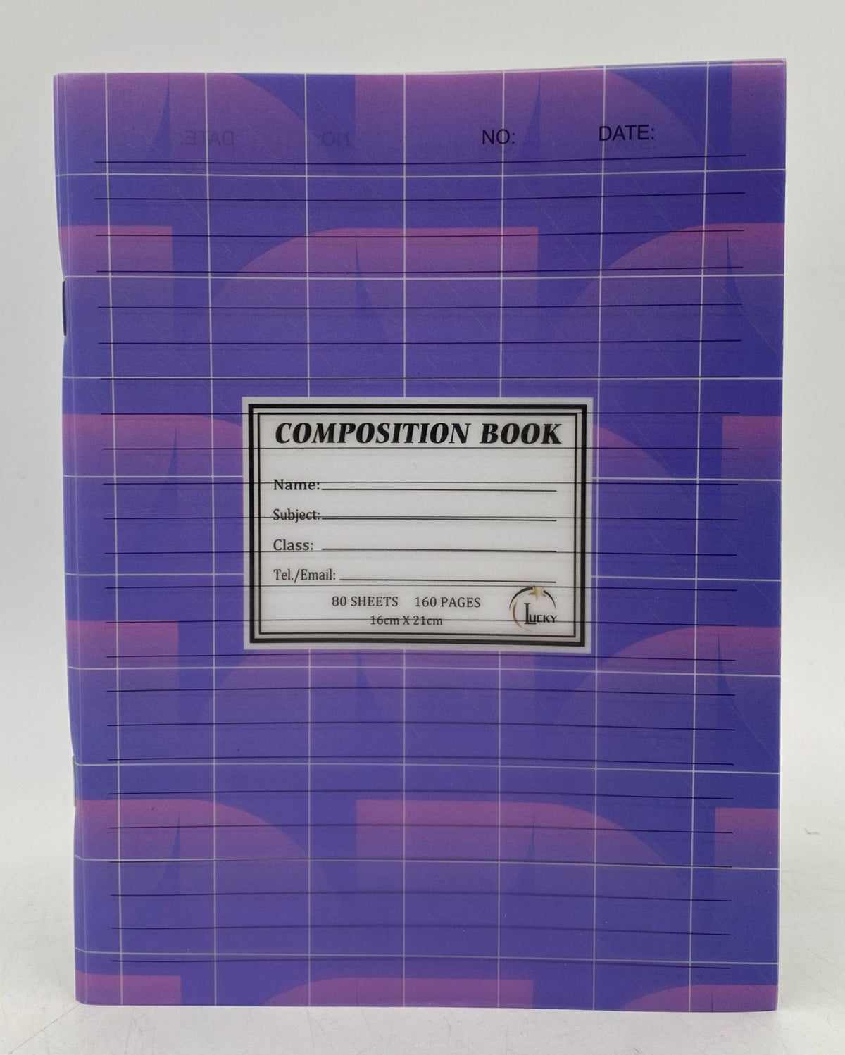 Stationery Exercise Book 80 Sheets 160 Pages 16CM X 21CM Composition Book Y32/CB-44 Soft Cover Lucky