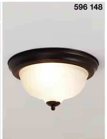 Light Fixture 596 148 Bronze Finish 11" Flush Mount