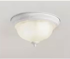 Light Fixture 385 740 White Finish 11" Flush Mount