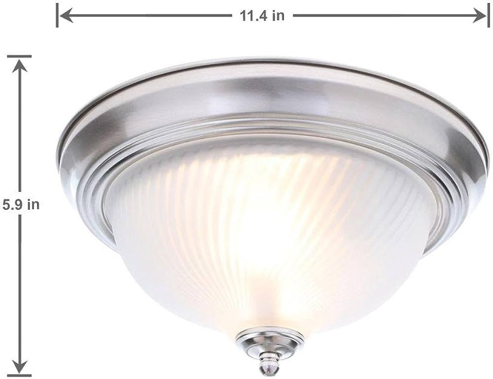 Light Fixture 370 830 Brushed Nickle Finish 11" Flush Mount