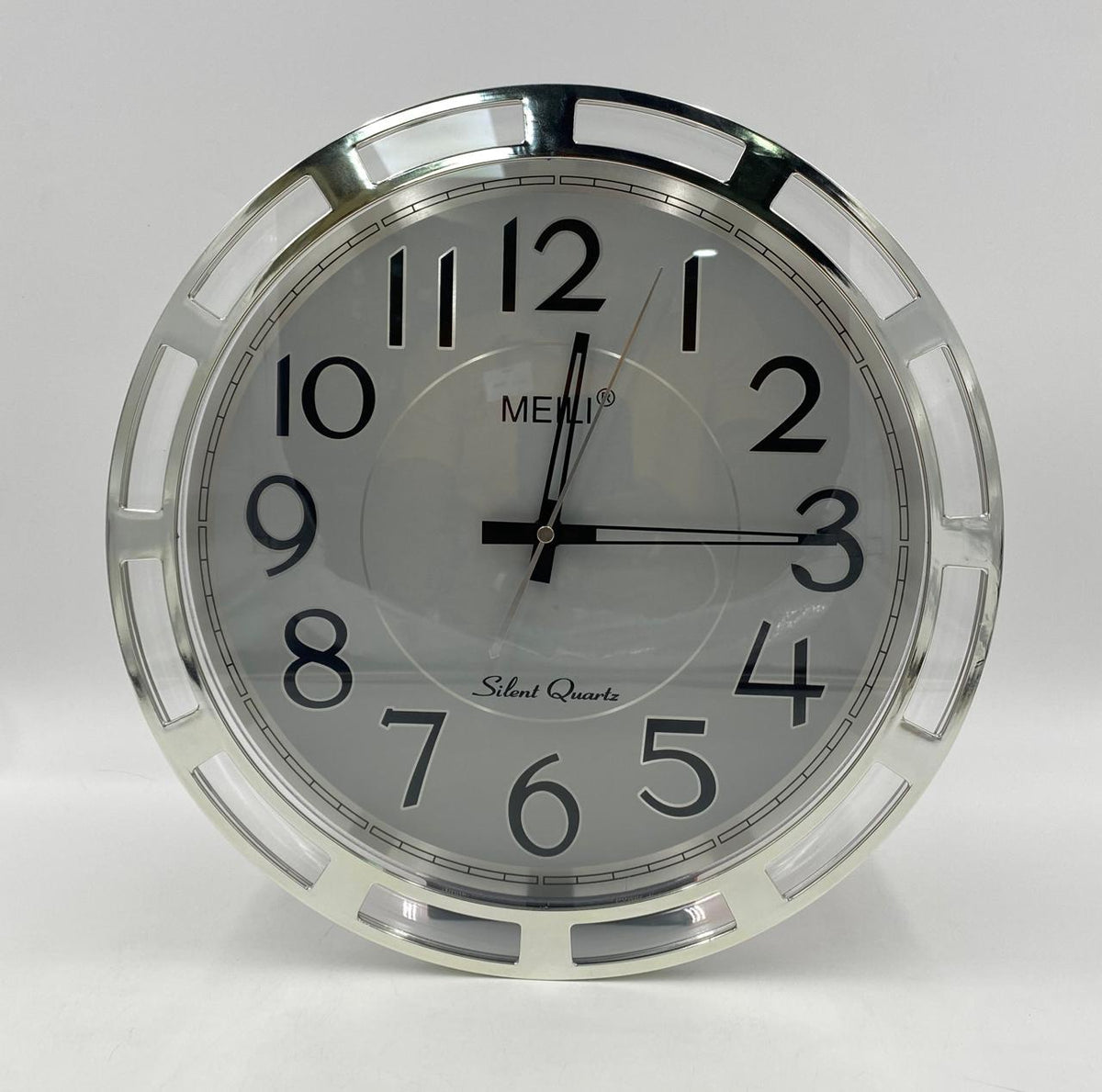 Clock Wall 350H Meili Silver
