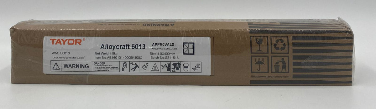 TAYOR Welding Rod #8 11LBS 4.0X400MM 5KG Alloycraft 6013