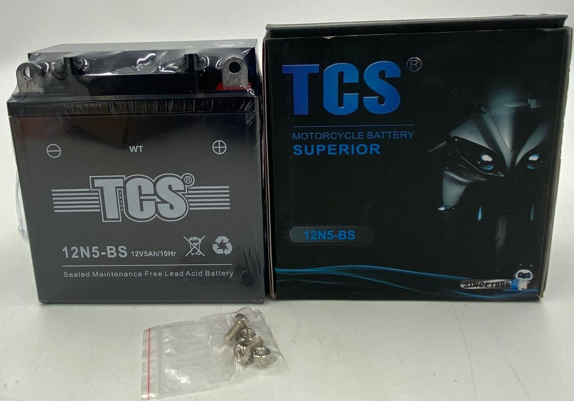 TCS M/CYCLE Battery 12N5-BS 12V 5AH