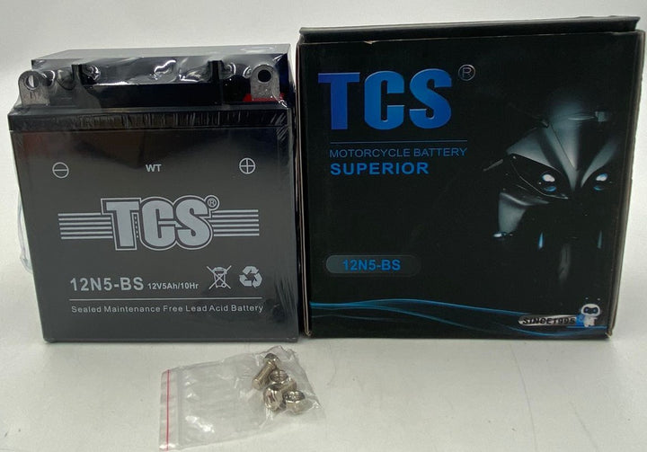 TCS M/CYCLE Battery 12N5-BS 12V 5AH