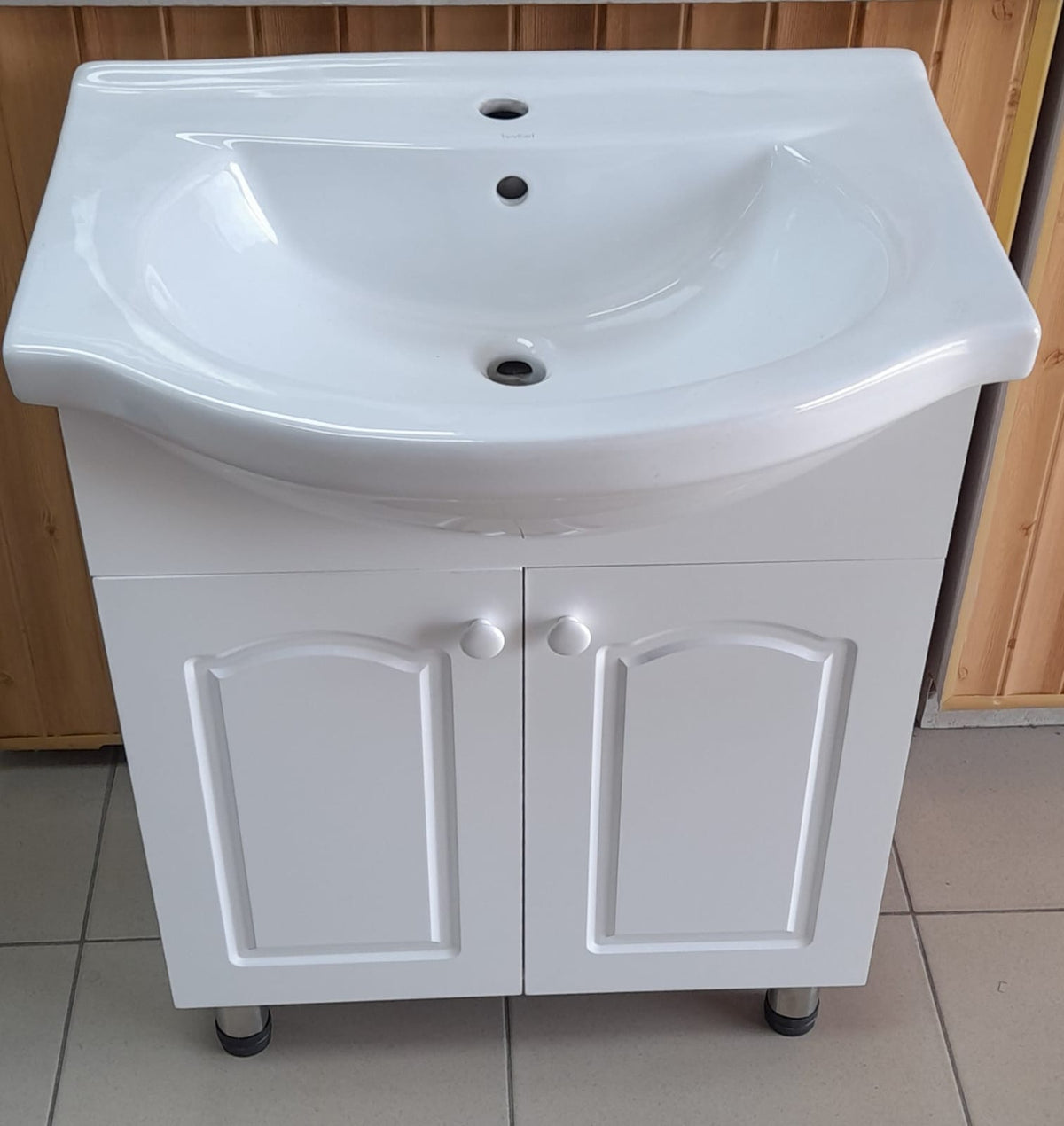 Bathroom Cabinet #TS23-650 with Curve Sink 650X490MM