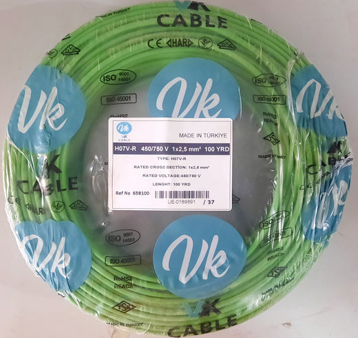 TURKEY Cable 2.5MM 1C VK/HESS/SENA Yellowgreen Roll