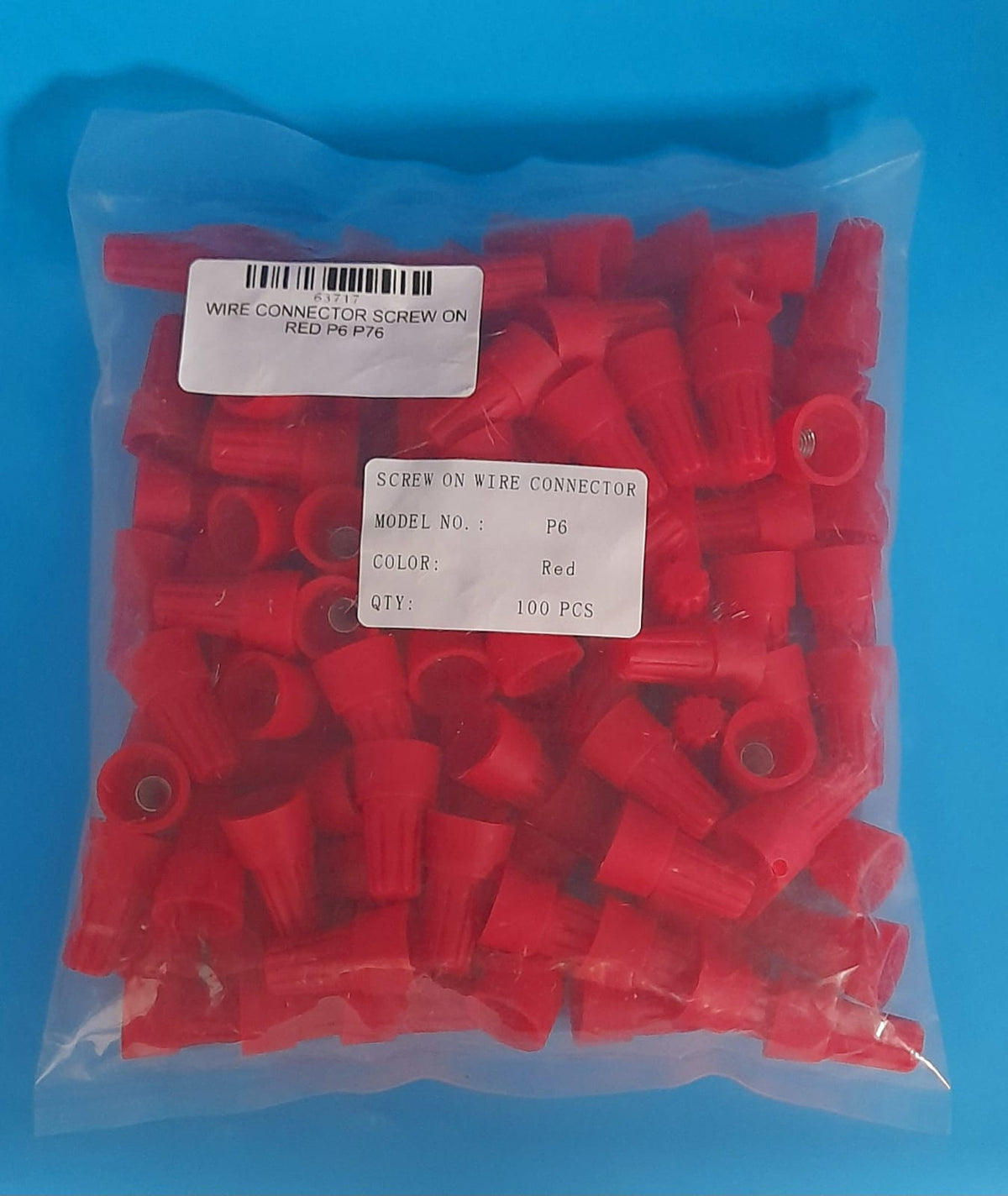 Wire Connector Screw on Red P6 P76 100PCS Pack