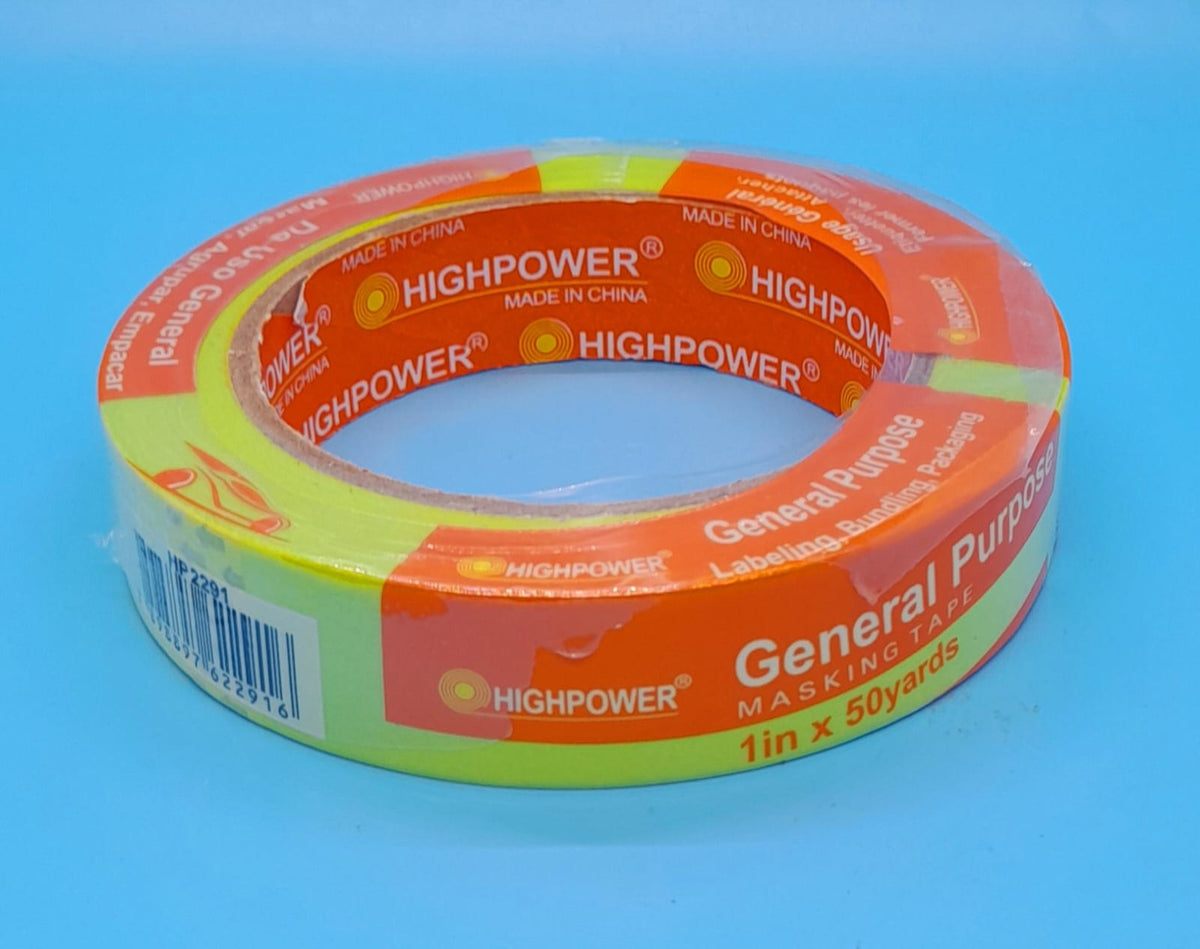 HIGH POWER Tape Masking Green /Blue 1" X 50YD Highpower HP 2291