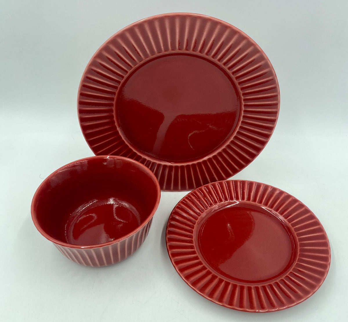 Dinner Set 18PCS NSC-2763 Stoneware Red