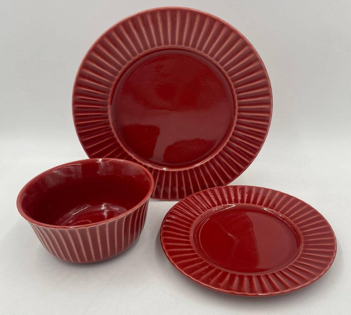 Dinner Set 18PCS NSC-2763 Stoneware Red