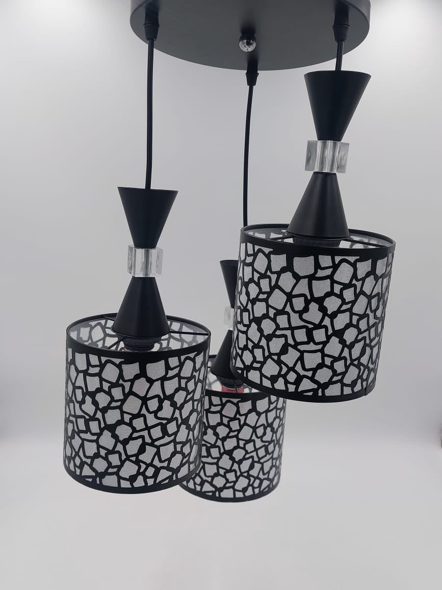 Light Fixture Pendant 3-BULB 1033/3BK LED