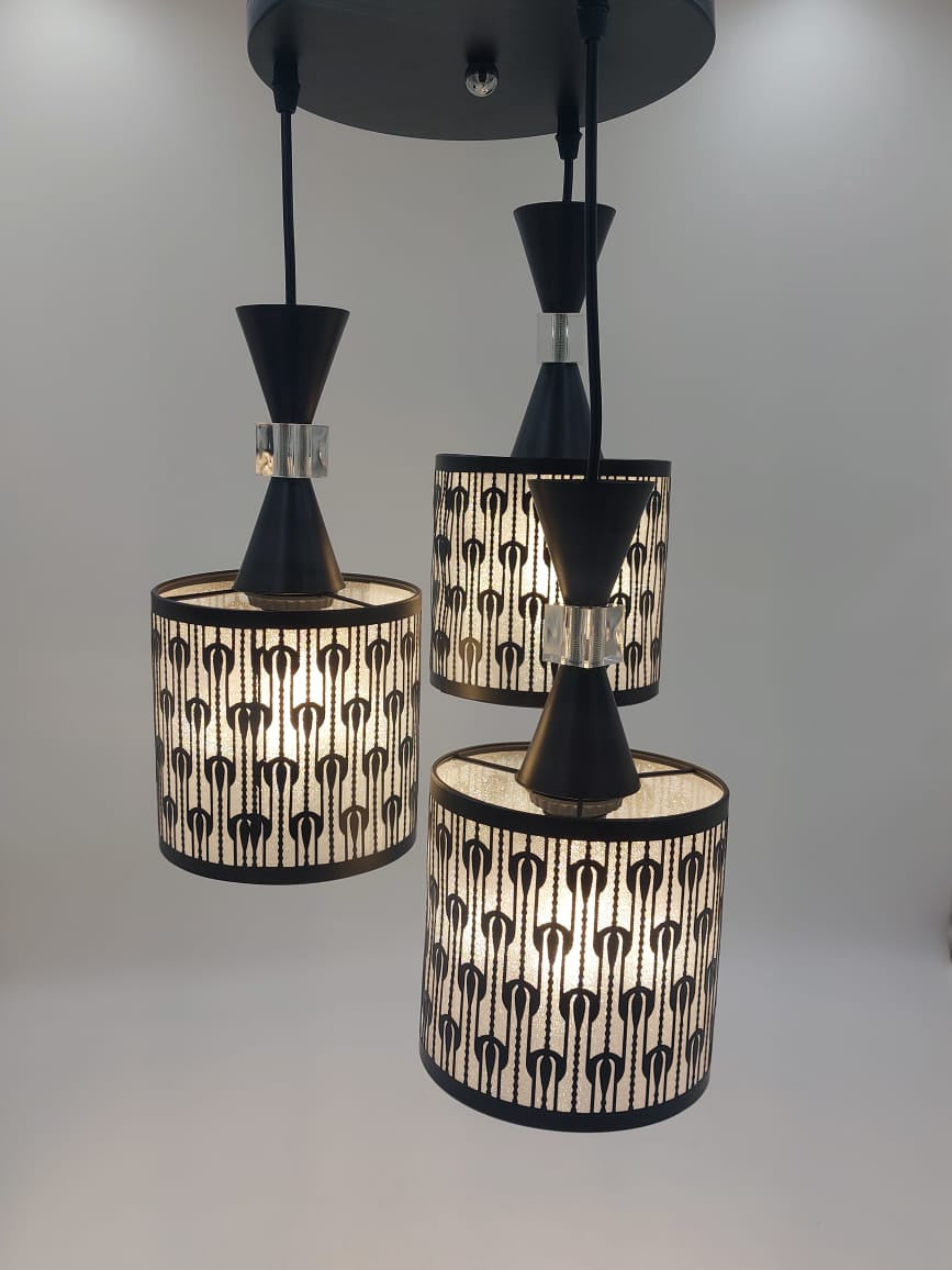 Light Fixture Pendant 3-BULB 1030/3BK LED