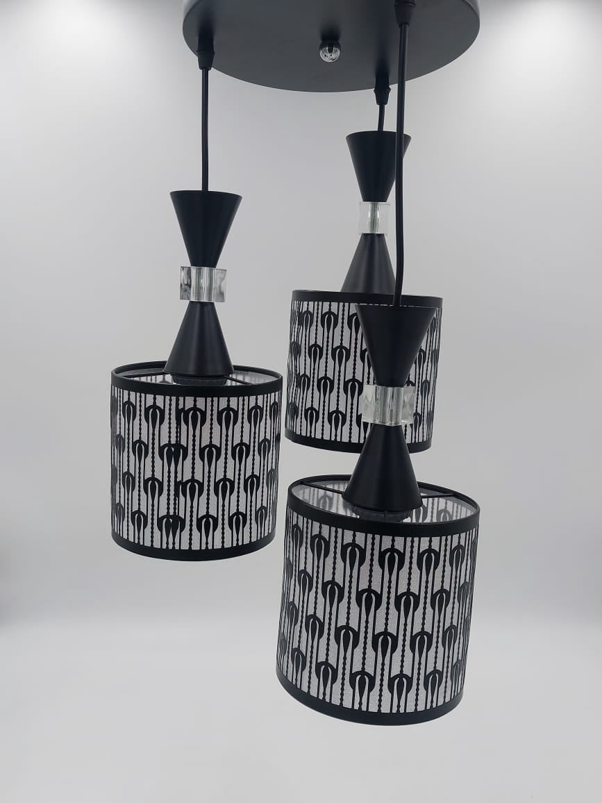 Light Fixture Pendant 3-BULB 1030/3BK LED