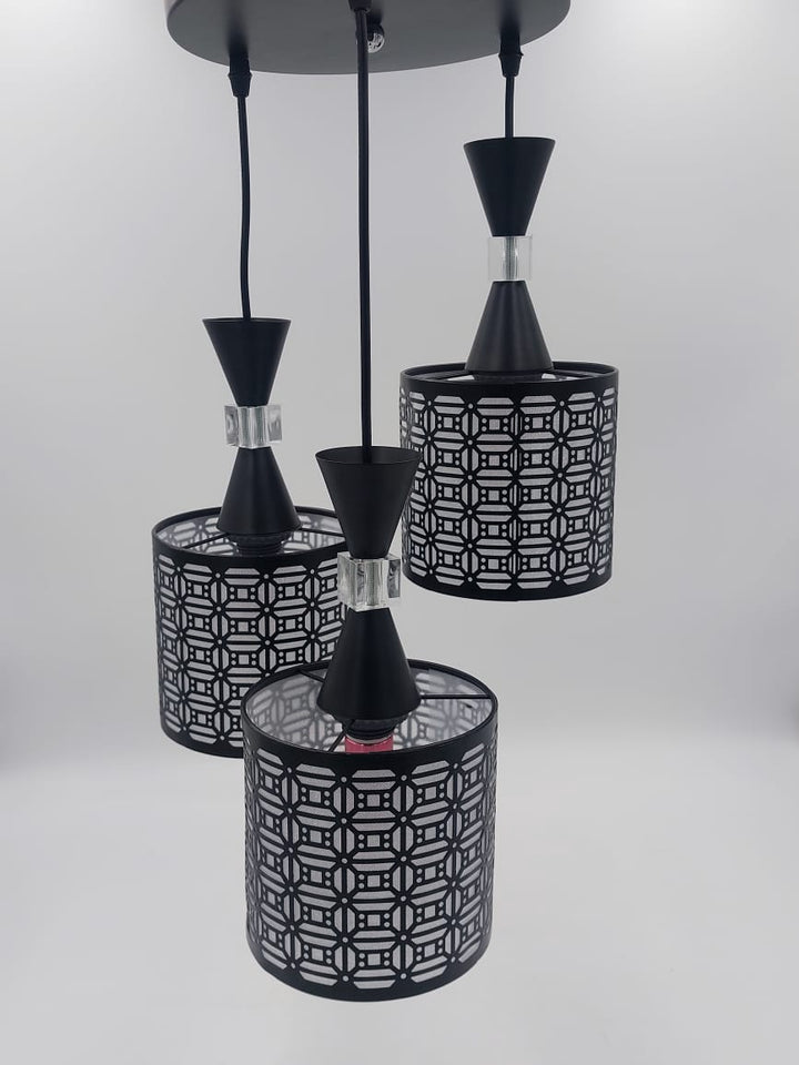 Light Fixture Pendant 3-BULB 1032/3BK LED