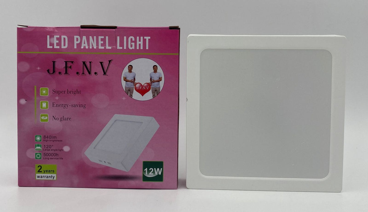 Light LED Panel 12W J.f.n.v Square White Surface 6500K 85-265V