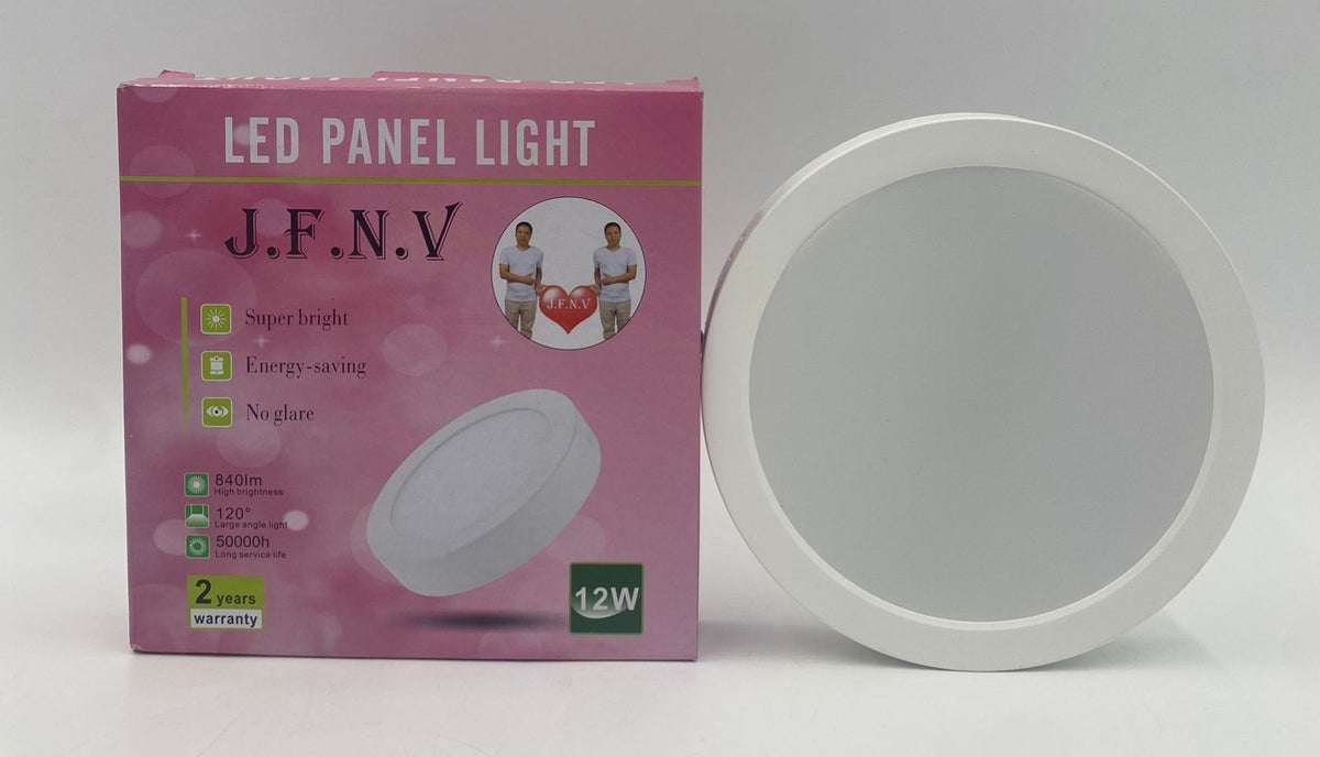 Light LED Panel 12W J.f.n.v Round White Surface 6500K 85-265V