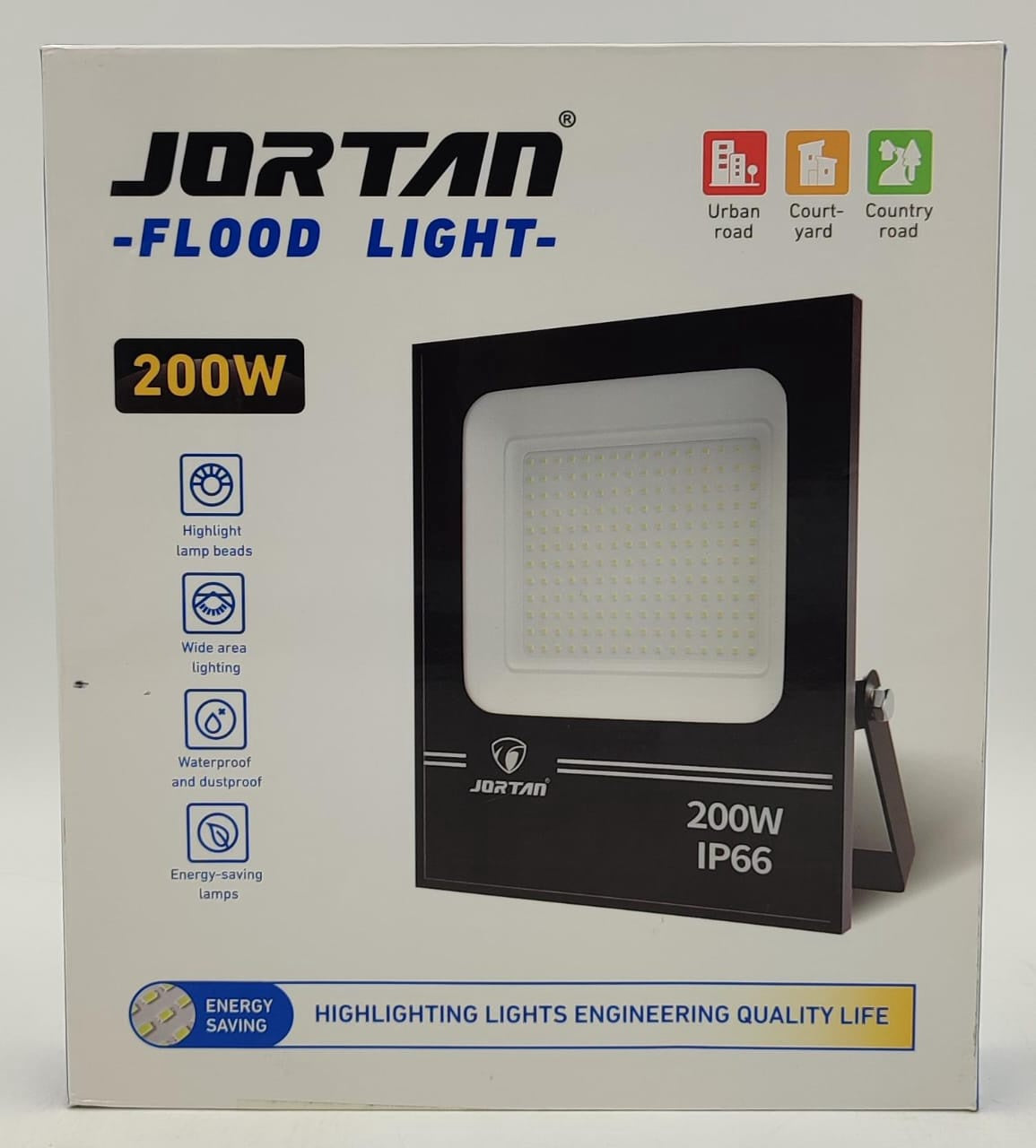 JORTAN Lamp LED Flood 200W JGTGD-TP200W W IP66 85-265V 50/60HZ 6500K