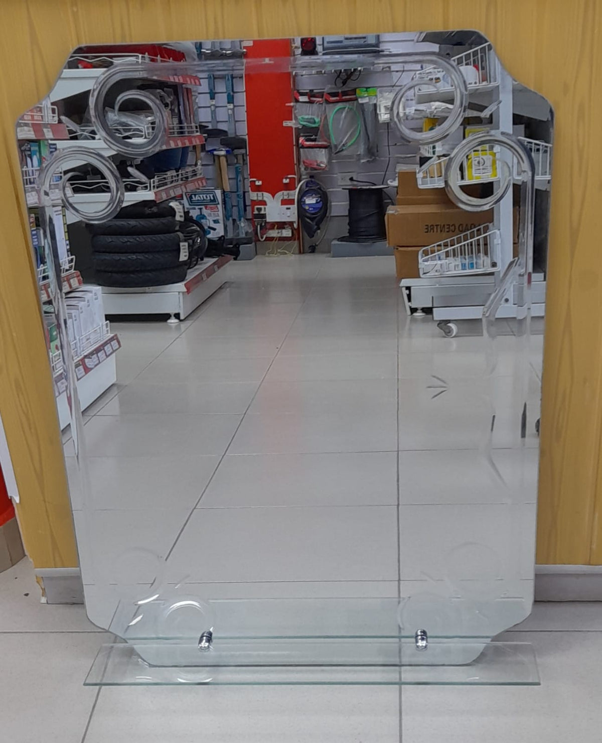 Mirror Dec 60CM X 80CM 1 Shelf #3109 Etch Design