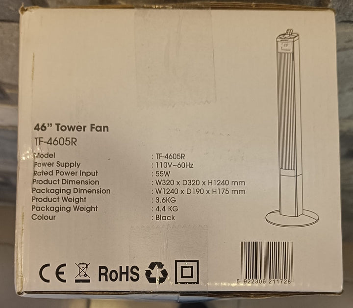 SUPERTRONICS Fan Tower 46" 110V TF-4605R 55W