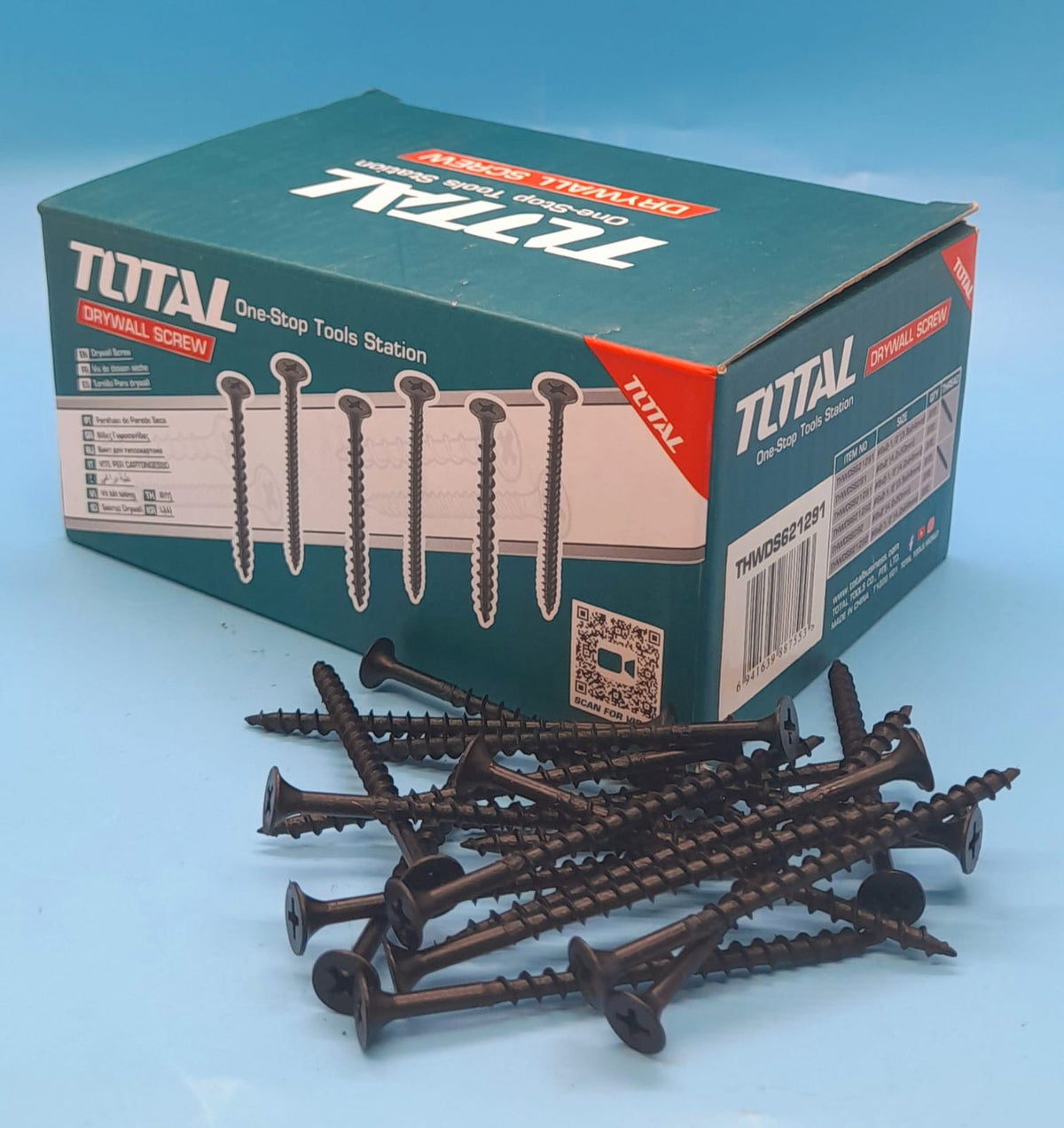 TOTAL Screw Drywall 6 X 2 1/2" Black 200PCS Box THWDS621291