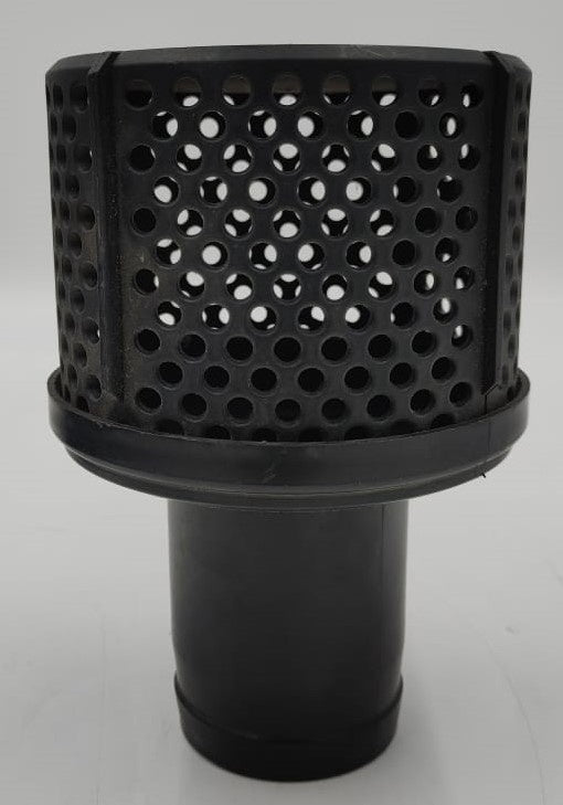 Water Pump Strainer 3" Black Plastic Flat Top
