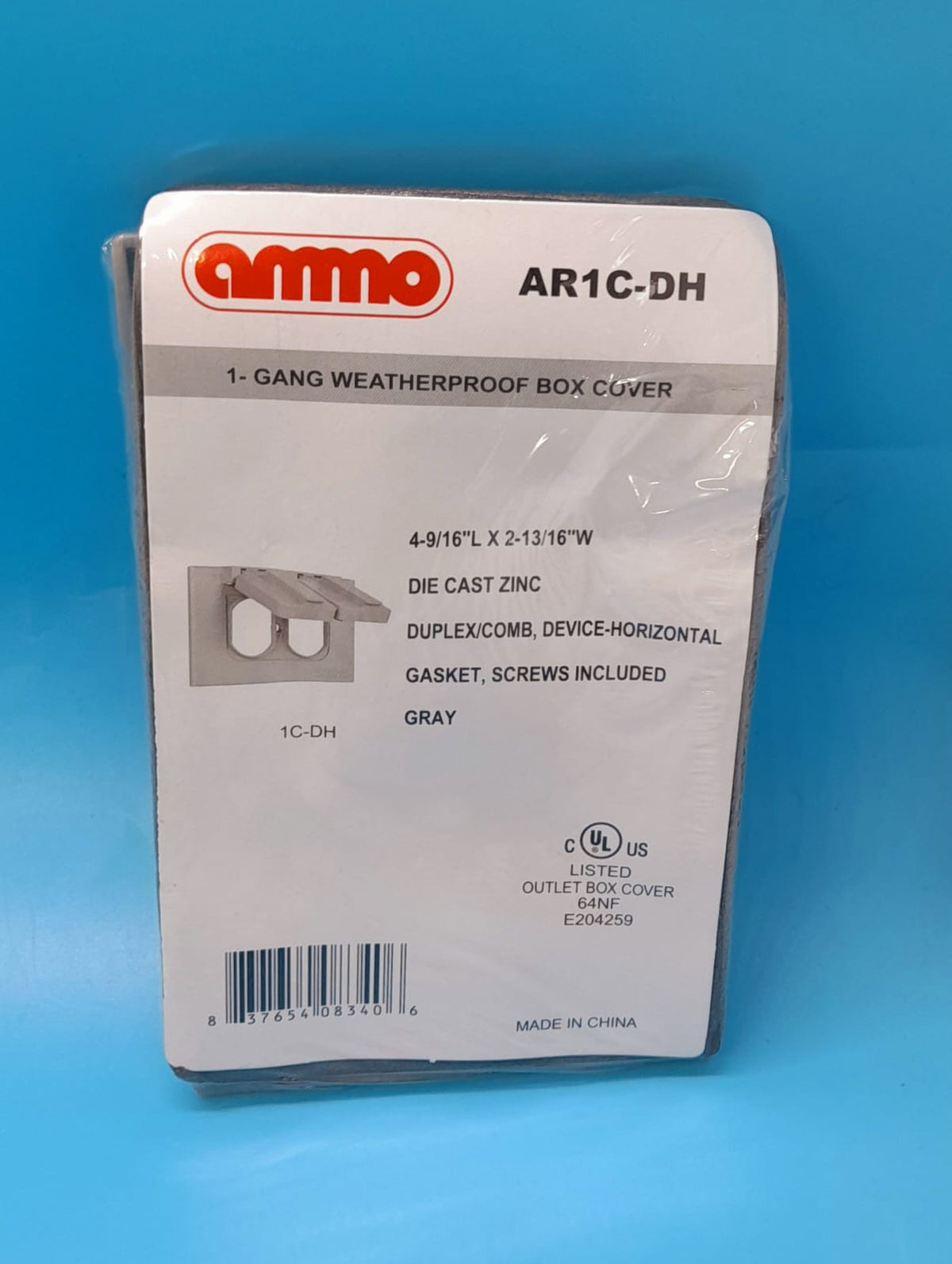 AMMO Weatherproof Cover Duplex AR1C-DH Die Cast Zinc