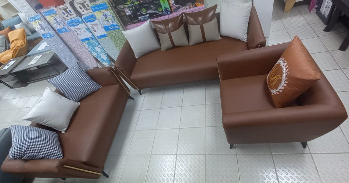 Sofa Set P36 1+2+3 Brown Color with Pillow
