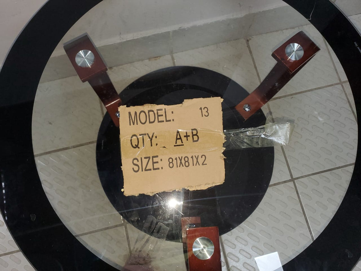 Glass Table Model: 13 A+B 81X81X2 Big Round