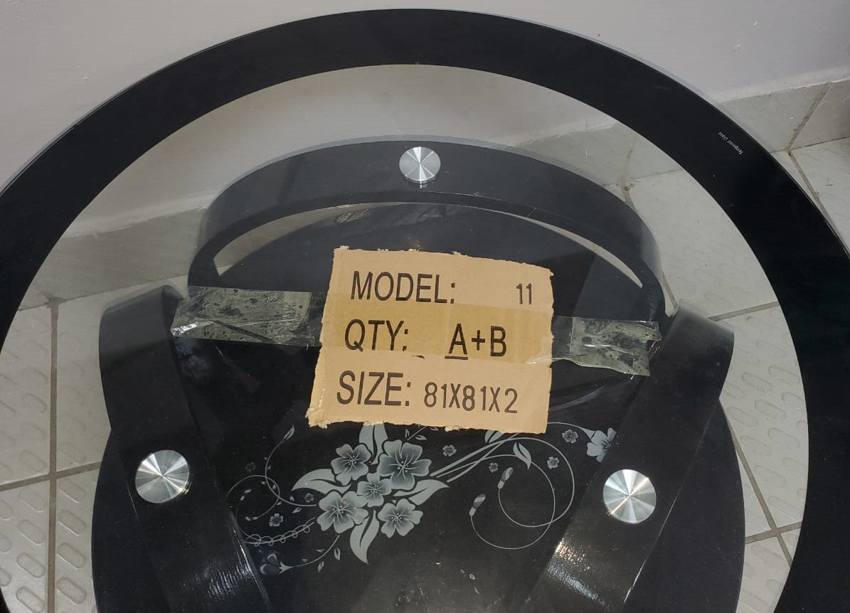 Glass Table Model: 11 A+B 81X81X2 Big Round