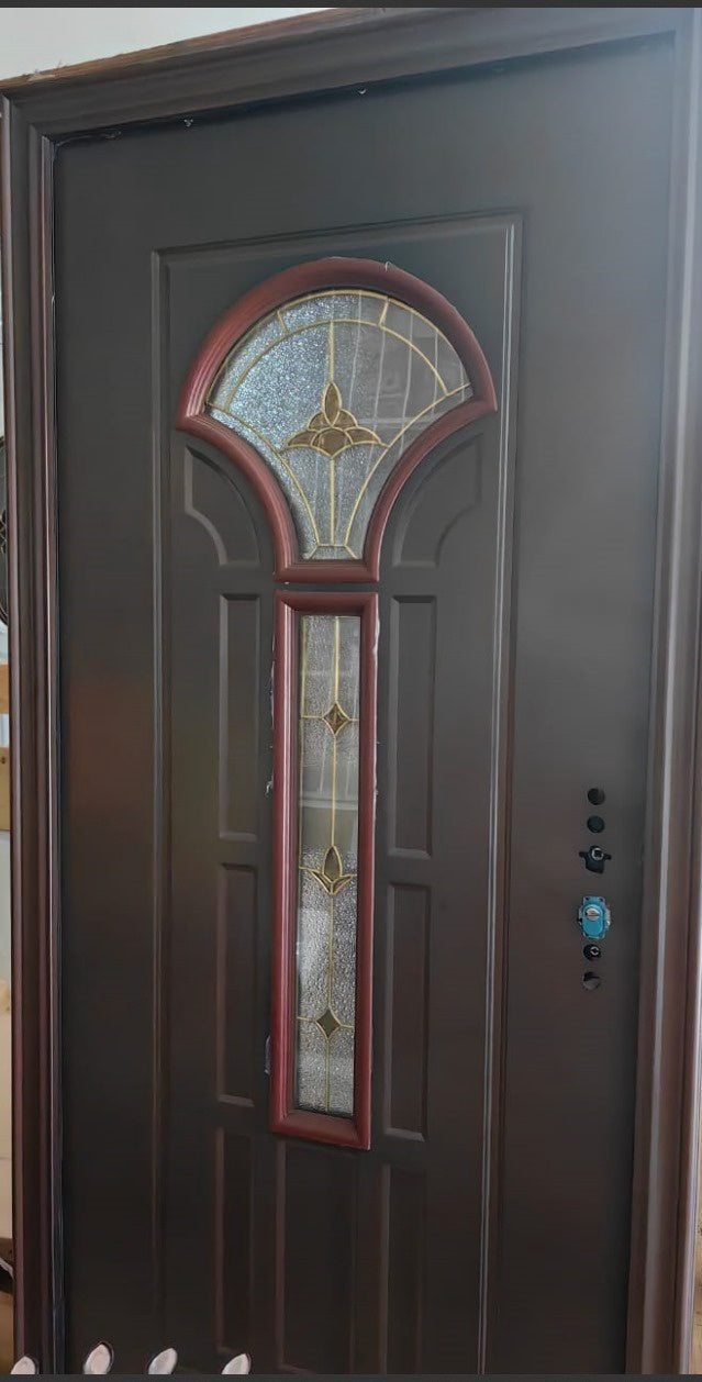 Door Metal Single Bronze W/GLASS and Frame ZYH-G120-FAN 2050X960X50MM