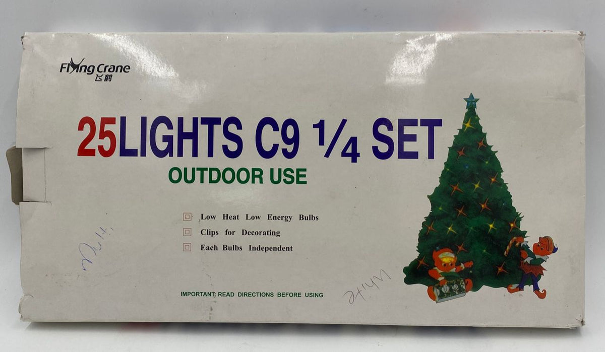 Fairy Light 25 Bulb C9 1/4 Outdoor Flying Crane Multi Color