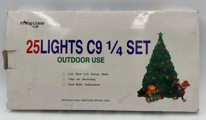 Fairy Light 25 Bulb C9 1/4 Outdoor Flying Crane Multi Color