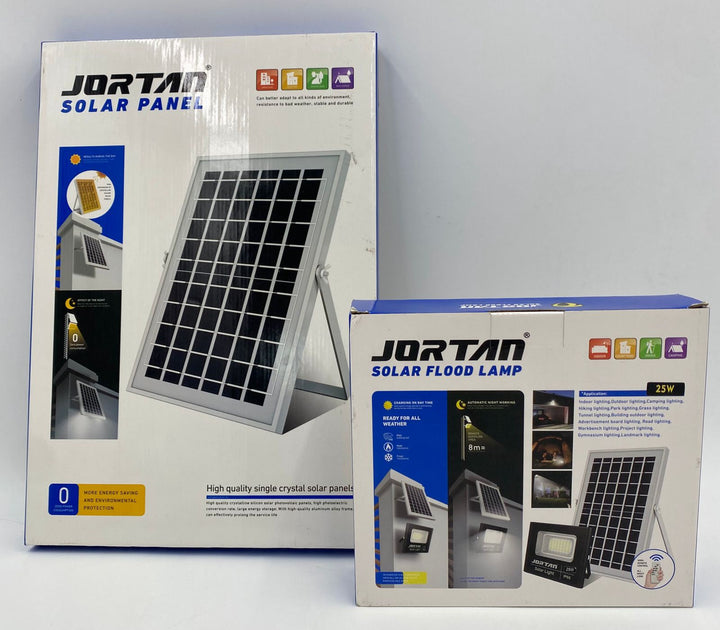JORTAN Lamp LED Solar Flood 25W JT-BJ-25W + JT-BJ25W-TZ 6500K IP66