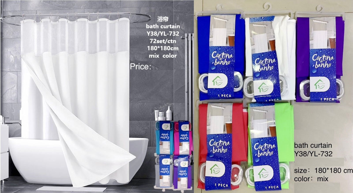 Shower Curtain Y38 YL-732 71" X 71" 180X180CM