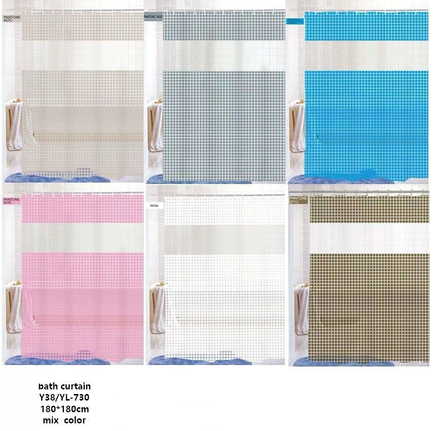 Shower Curtain Y38 YL-730 71" X 71" 180X180CM
