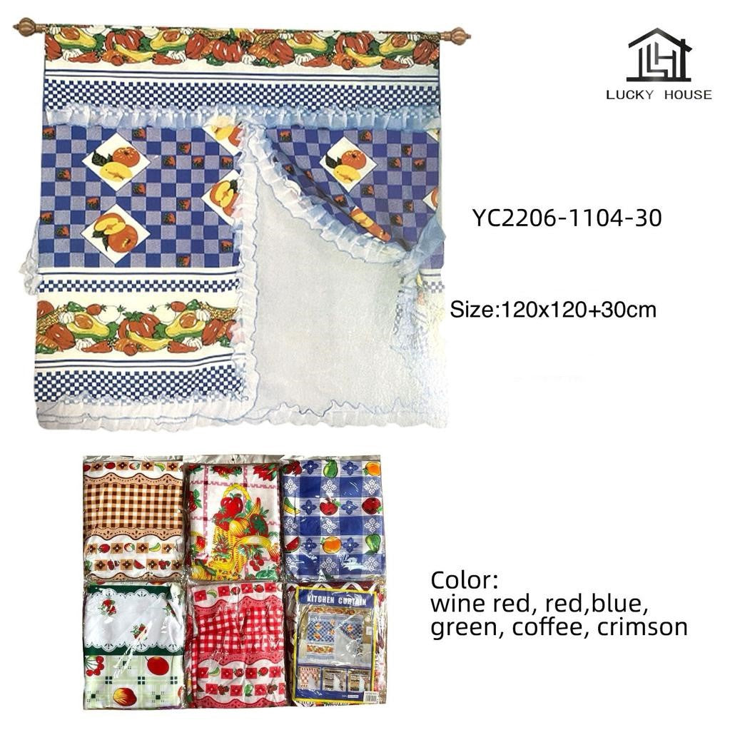 Curtain Kitchen YC2206-1104-30 47" X 47" +12" 120X120CM + 30CM Lucky House