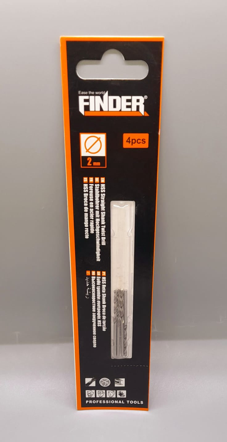 FINDER Drill Bit Metal 2MM 4PCS IN Pk #195747