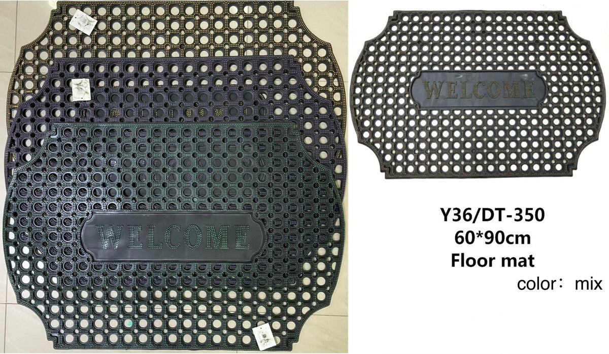 Floor Mat Rubber Welcome Y36 DT-350 24" X 36" 60X90CM