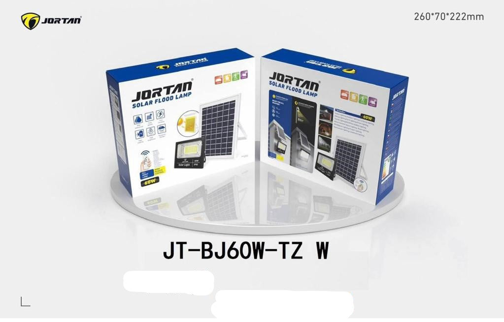 JORTAN Lamp LED Solar Flood 60W JT-BJ-60W + JT-BJ60W-TZW 6500K IP66
