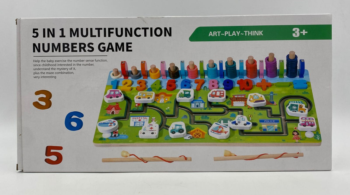 GENERIC Toy 5 IN 1 Multifunction Numbers Game Art Play Think Y37 HB-639