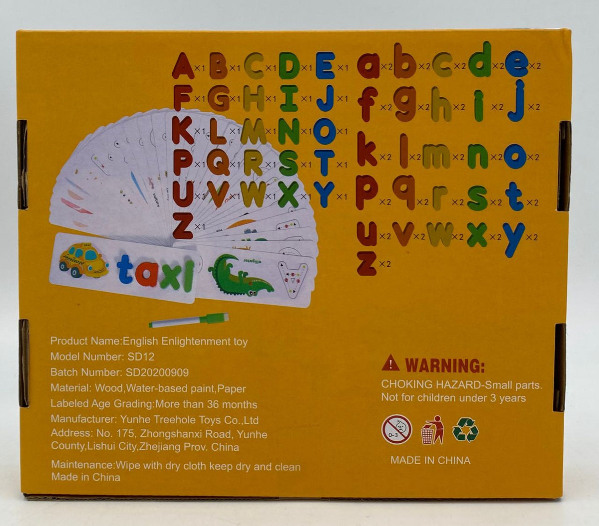 GENERIC Toy English Enlightenment Matching Spelling & Tracing 3 IN 1 Y37 HB-635