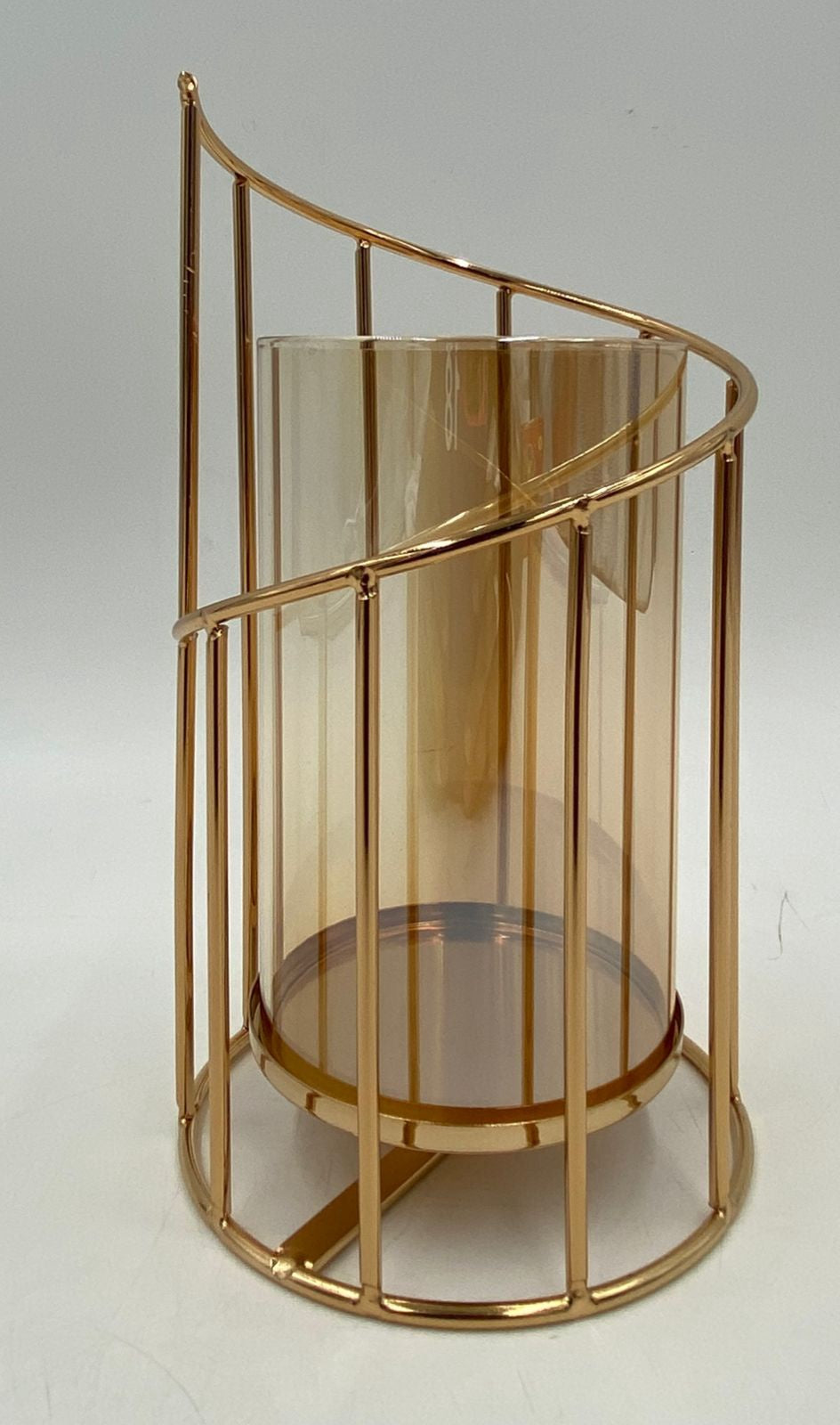 Vase Y37 HP-588 Metal and Glass Gold
