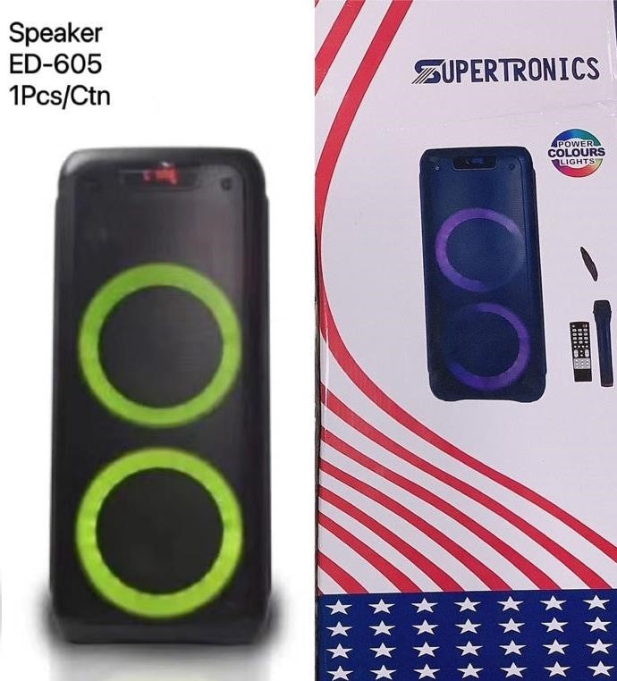SUPERTRONICS Speaker Box ED-605 LED Lighted