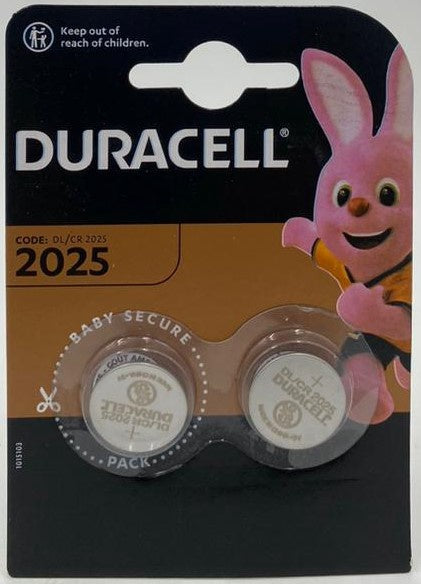 DURACELL Battery Lithium Coin CR2025 DL/CR2025 2PCS Pack