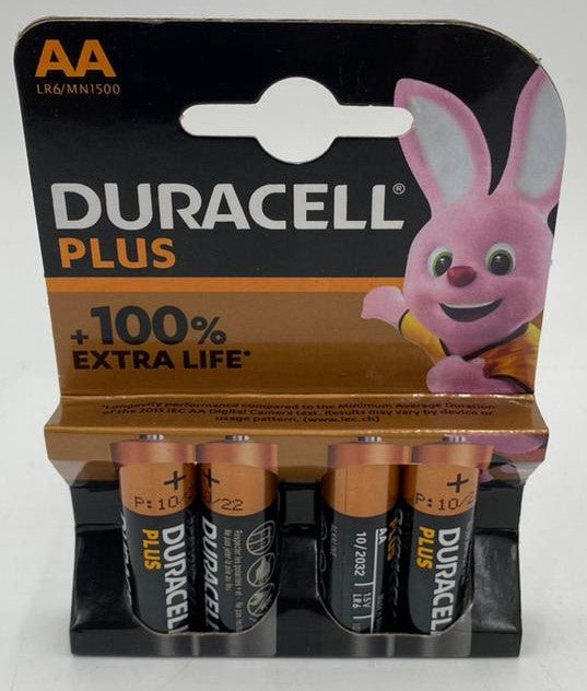 DURACELL Battery Size Aa Plus Alkaline 4PCS Pack LR6/MN1500